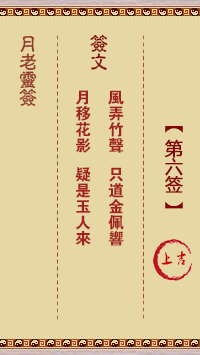 月老灵签第6签 上吉