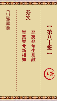 月老灵签第80签 上